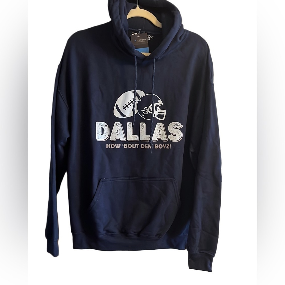 Mens New Dallas Cowboys Navy Blue Hoodie Size Large